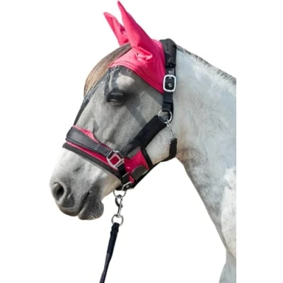 Abbildung von HKM Fliegenmaske Premium Magenta