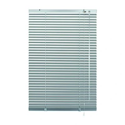 Abbildung von GARDINIA Alu Jalousie, Sichtschutz, Lichtschutz, Blendschutz, Wand und Deckenmontage, Aluminium Silber, 120 x 140 cm (BxH)