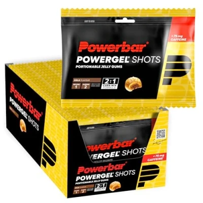Abbildung von Powerbar PowerGel Shots Cola 24x60g High Carb Energie Gummis + 75mg Koffein