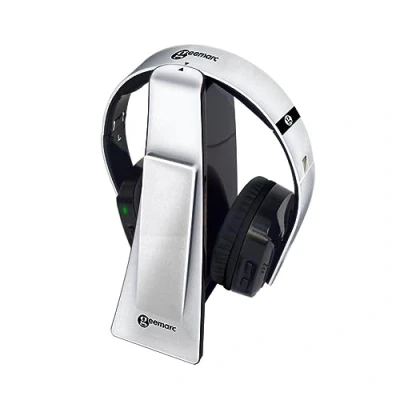 Abbildung von Geemarc CL7400 OPTI TV Over Ear Kopfhörer Funk Silber Schwarz Leich