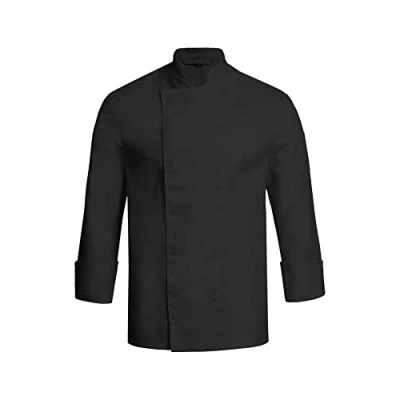 Abbildung von GREIFF Gastro Moda Herren Cuisine Basic Kochjacke Regular Fit Schwarz Modell 5580 Größe S