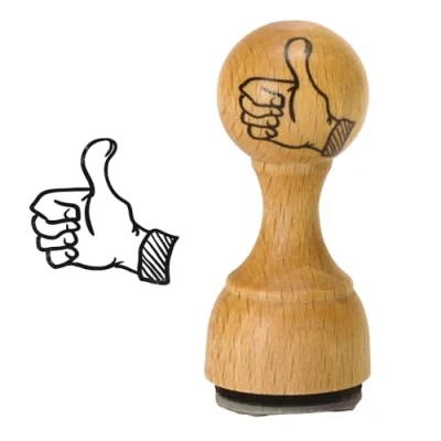 Abbildung von FTWdesign Stempel Der Daumen Lehrerstempel Holzstempel