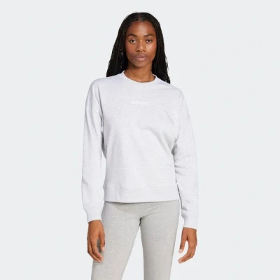 Abbildung von adidas Damen Essentials LINEAR French Terry Sweatshirt, Glow Blue/White, XL