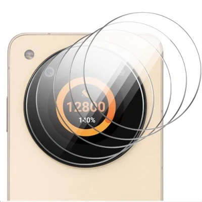 Abbildung von GIOPUEY [Ultra dünn 4 Stück Kameraschutz Kompatibel mit Nubia Flip 5G, HD Kamera Glas Schutzfolie [Kratzfest] Camera Protector für 5G