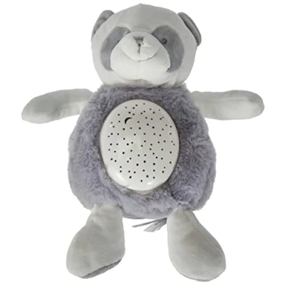 Abbildung von Doudou et Compagnie DC3693 Plüsch Nachtlicht für Kinder Panda mit Musik und Licht, 3 Lichter, 20 cm, Grau
