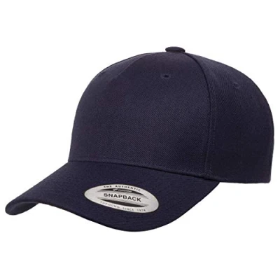 Abbildung von Yupoong Herren Yp Classics 5 Panel Premium Curved Visor Snapback Cap Verschluss, Marineblau, Einheitsgröße