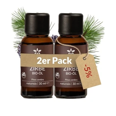 Abbildung von Heldengrün© Zirbenöl BIO [100% NATURREIN] Echtes Zirbelkiefer Öl Alpen Wildwuchs aus Österreich Ätherisches für Diffusor 2 x 30 ml