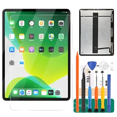 Abbildung von SRJTEK Ersatz für iPad Pro 12.9 2020 4. Bildschirm A2069 A2232 A2233 A2229 LCD Display Touch Digitizer Panel Sensor Glas Lens Kits (Original Schwarz)