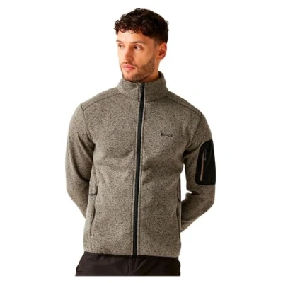 Abbildung von Herren Fleecejacke hoher Kragen. Reißverschlusstaschen Newhill. grün