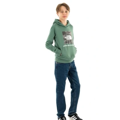 Abbildung von THE NORTH FACE Box Kapuzenpullover Dark Sage/Asphalt Grey 176