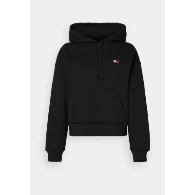 Abbildung von Tommy Jeans Badge Hoodie Sweatshirt, Damen, Größe: XXL, Black