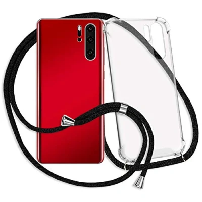 Abbildung von mtb more energy Handykette kompatibel mit Huawei Mate 10 Pro (6.0&#039;&#039;) schwarz Smartphone Hülle zum Umhängen Anti Shock Full TPU Case