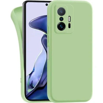 Abbildung von MyGadget Hülle für Xiaomi 11t Pro robuste Silikon Schutzhülle TPU Case Slim Silikonhülle Back Cover Kratzfest Handyhülle Grün