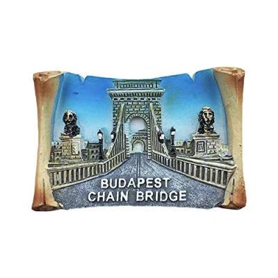 Abbildung von 3D Budapest Ungarn Kettenbrücke Kühlschrankmagnet Touristische Souvenirs Aufkleber, Home &amp; Kitchen Dekoration aus China
