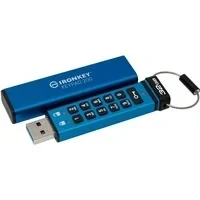 Abbildung von Kingston IronKey Keypad 200 Typ A Hardware verschlüsselter USB Stick FIPS 140 3 Level (ausstehend) mit XTS AES 256 Bit Verschlüsselung IKKP200/32GB