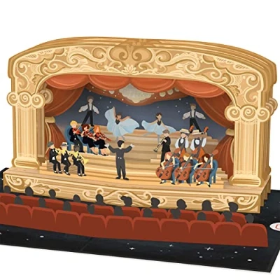 Abbildung von papercrush® Pop Up Karte Theater Besonderer Gutschein, Geldgeschenk für Theaterbesuch, Geschenkverpackung Konzerttickets Musical, Oper und Ballett Geburtstagskarte Theaterliebhaber
