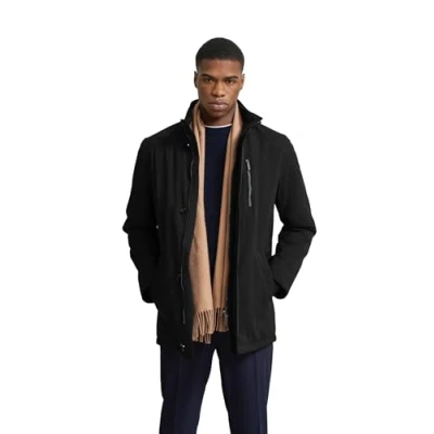 Abbildung von bugatti FÜR DAS Ganze JAHR Regenjacke / wasserabweisende Jacke, Herren, Größe: 102, Schwarz