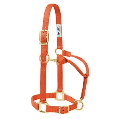 Abbildung von Weaver Leather Original verstellbares Pferdehalfter aus Nylon, Jährling, Orange