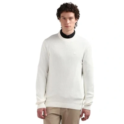 Abbildung von Calvin Klein Jeans Herren Pullover Crew Neck Strickpullover, Weiß (Ivory), XS