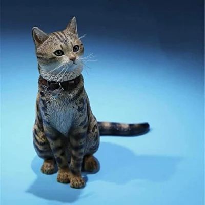 Abbildung von ZSMD 1/6 Domestic Cat Felis Catus Orange Pet Figure Kitty Felidae Animal Model Realistic Domesticus Painted Resin Toys Collector Home Decoration Gift Birthday for Adult (003)