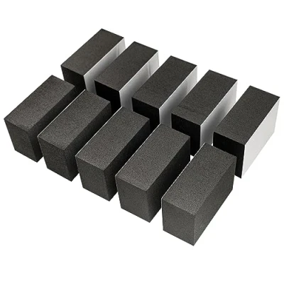 Abbildung von Musiclily Pro 70x30x10mm Selbstklebendes Pickup Schaumstoff Unterlage Foam für Jazzmaster Tonabnehmer, Schwarz (10 Stück)