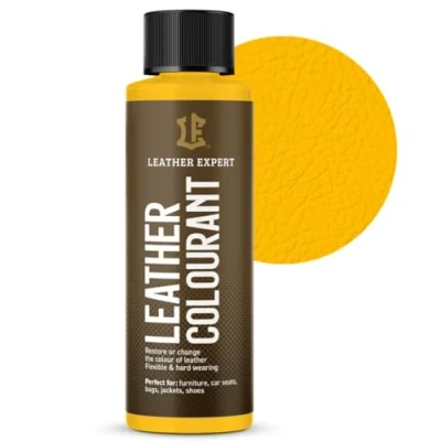 Abbildung von Sehr Deckend Wasser Lederfarbe Goldgelb 50 ml Leather Paint für Natur und ÖkoLeder Dye Ohne Alkohol alle Lederaccessoires Reißt oder Blättert Nicht ab
