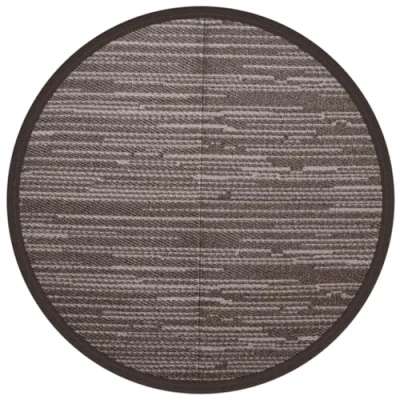 Abbildung von vidaXL Outdoor Teppich, Gartenteppich Rund Beidseitig, Balkonteppich Terrassenteppich UV beständig, Teppich für Balkon Terrasse, Braun Ø160cm PP