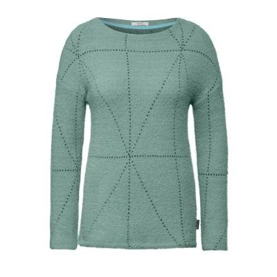 Abbildung von Cecil Langarm Strickpullover, Damen, Größe: Large, Grün