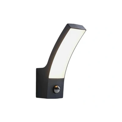 Abbildung von LED Außenwandlampe Ilvita, anthrazit, mit Sensor