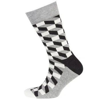 Abbildung von Happy Socks Damen Filled Optic Sock Socken,Grau (Multi Grau 901),Einheitsgröße (Herstellergröße: 36 40)