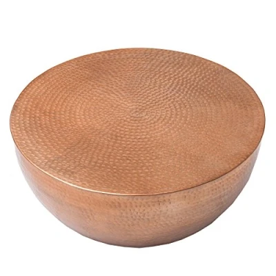 Abbildung von riess ambiente Couchtisch ORIENT II Ø60cm kupfer (Einzelartikel, 1 St), Wohnzimmer · Metall rund Hammerschlag Design handmade