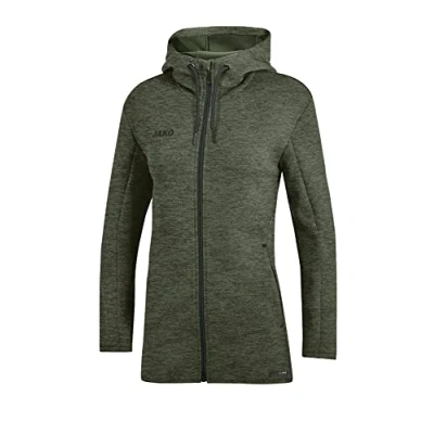 Abbildung von JAKO Damen Kapuzenjacke Premium Basics, Khaki Meliert, 44