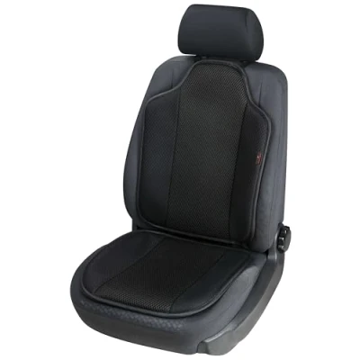 Abbildung von Walser Auto Sitzauflage Aero Spacer, atmungsaktiver Sitzschoner, Universaler Sitzaufleger mit Polsterung, komfortable PKW schwarz