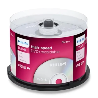 Abbildung von Philips DVD+R Rohlinge (4.7 GB Data/ 120 Minuten Video, 16x High Speed Aufnahme, 50er Spindel)