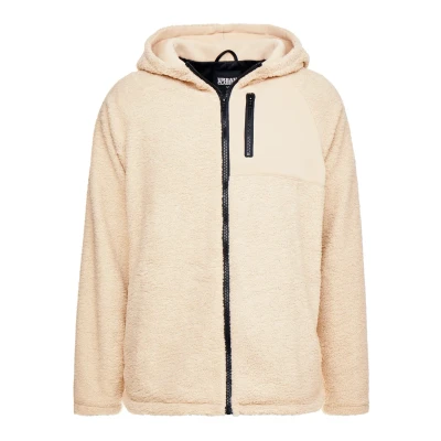 Abbildung von Urban Classics Hooded ZIP Jacket Fleecejacke, Herren, Größe: Medium, Darksand