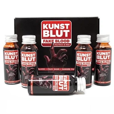 Abbildung von ChooseEco Kunstblut Rot 5 Flaschen á 30ml Künstliches Halloween Blut Filmblut Vampirblut Zombieblut für Fasching und Karneval