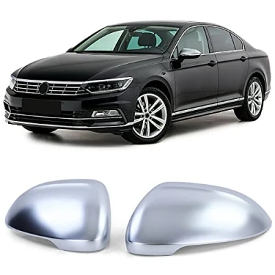 Abbildung von Spiegelkappen Silber Matt zum Austausch für VW Passat Limo Variant B8 3G ab 14