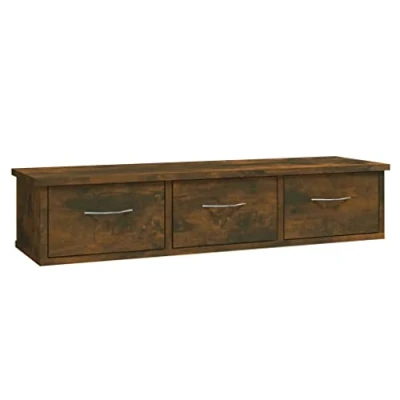 Abbildung von vidaXL Wandschrank TV Schrank Hängeschrank Fernsehschrank Lowboard Fernsehtisch HiFi Möbel Wohnzimmer Räuchereiche 88x26x18,5cm Holzwerkstoff