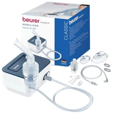 Abbildung von Beurer IH 16 Inhaltor mit Kompressor Drucklufttechnologie, kompaktes Design, zur Behandlung der oberen und unteren Atemwege, für Erwachsene Kinder geeignet, einfache Reinigung