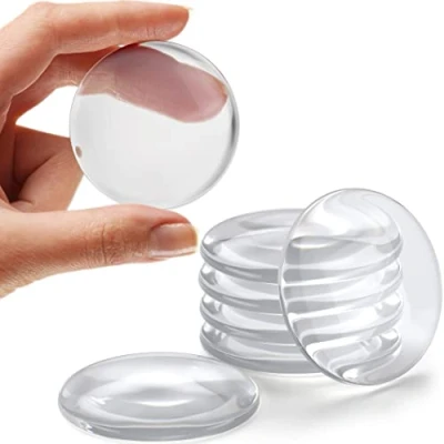 Abbildung von Strongest Home Wall Türgriff Stopper 5cm Satz von 6 Clear Rubber Türgriff, Runde Wand Schutz für Türgriff. Schützende Tür Stoßstange Schalldämpfer Selbstklebend