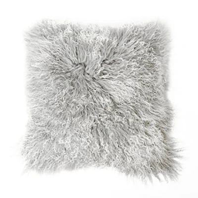 Abbildung von Reissner Lammfelle Tibet Lammfell Kissenbezug langflorig 30x30cm JAY105 Farbe Silber grau (Tops)