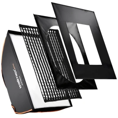 Abbildung von Walimex Pro Softbox PLUS Orange Line 75x150 cm für Aurora/Bowens