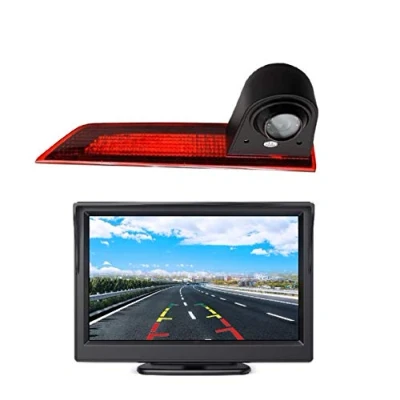 Abbildung von HD 720p Dritte Dach Bremsleuchte Kamera Bremslicht Einparkkamera Rückfahrkamera Set Nachtsicht + 5&quot; Zoll Monitor für Transporter Ford Transit Custom V362 2012 2019