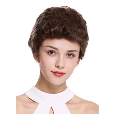 Abbildung von WIG ME UP B HH 12 8 Perücke Damen Herren Echthaar kurz wellig modisch Tolle Braun Mittelbraun