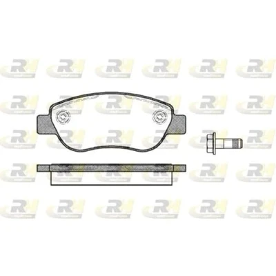 Abbildung von ROADHOUSE 21069.00 Bremsbelagsatz Vorderachse mit Schrauben, Klebefolie Zubehör RENAULT: MEGANE 2, 2 Stufenheck