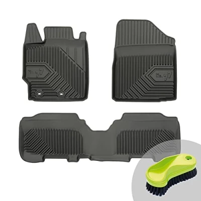 Abbildung von FROGUM No.77 Gummimatten Ganzjahresset von Auto Fußmatten Autofussmatten für Toyota Yaris II 2005 2011 Langlebiges TPE Material