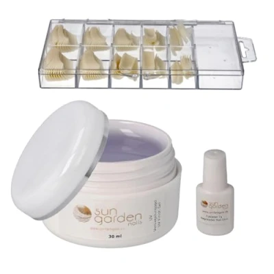 Abbildung von Sun Garden Nails UV Gel Versiegelungsgel 30ml+100er Tipbox+7g Tipkleber