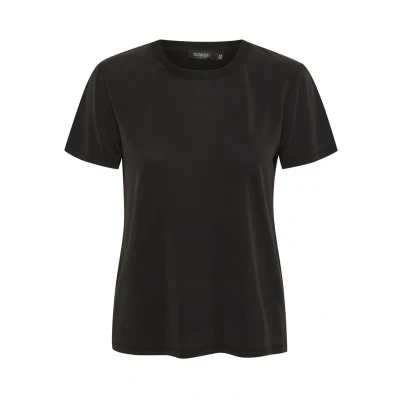 Abbildung von Soaked in Luxury Slcolumbine Crewneck SS Tshirt basic, Damen, Größe: XXL, Black