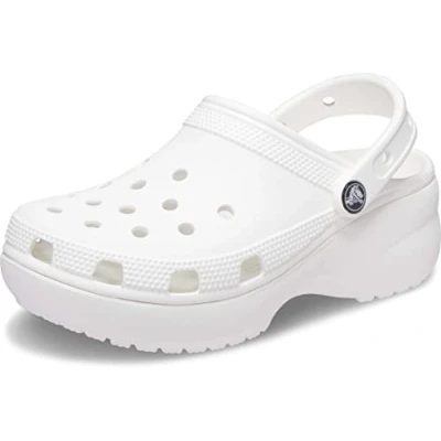Abbildung von Crocs Damen Classic Platform W Clogs, Weiß, 42/43 EU