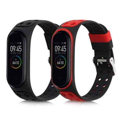 Abbildung von kwmobile 2x Sportarmband kompatibel mit Xiaomi Mi Band 4 Armband Fitnesstracker Set aus TPU Silikon